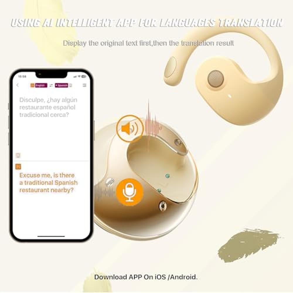 Translation Earbuds: Xmenha Real-Time 144 Languages AI – In Use