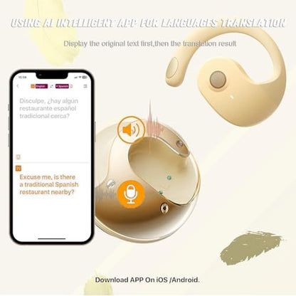 Translation Earbuds: Xmenha Real-Time 144 Languages AI – In Use