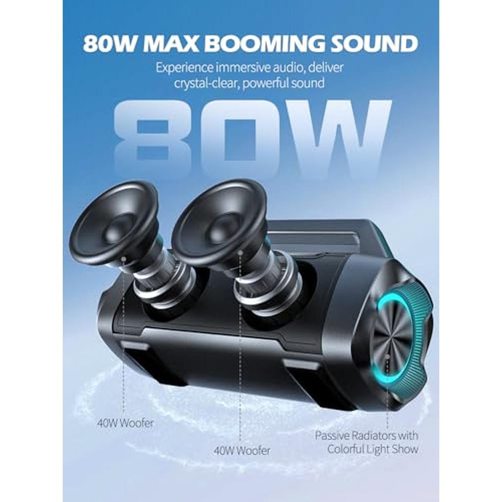 Xonera Speakers: Xonera Bluetooth Wireless 80W Peak Loud – Side View