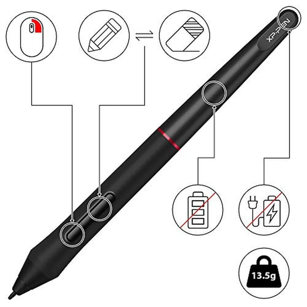 XP-PEN PA2 8192 Pressure Battery-Free Stylus – Packaging