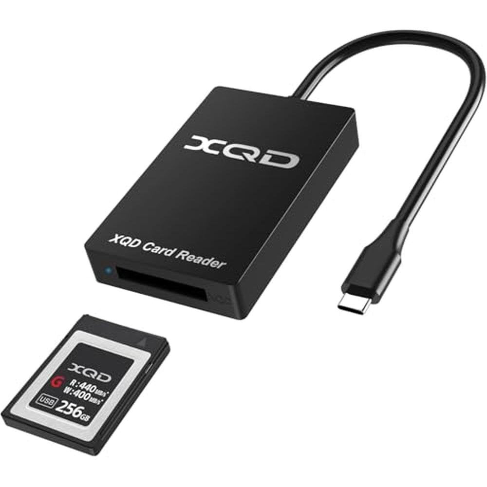 XQD Reader: USA Warehouse XQD Card Reader 5Gbps USB C – Front View