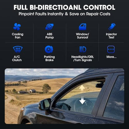 Scan Tool XTOOL IP616 V2.0: Bidirectional OBD2 Scanner with – Side View