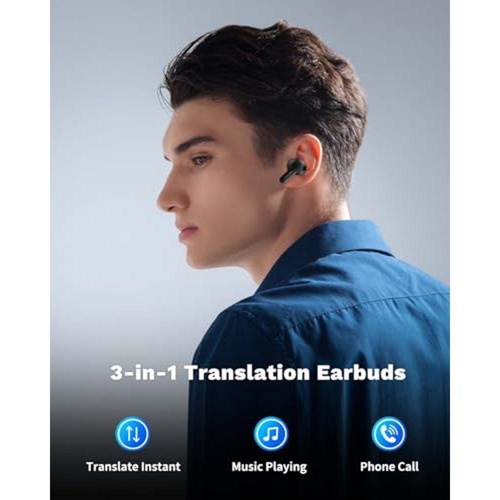 Translator Earbuds: XUPURTLK AI Real Time Language – Side View