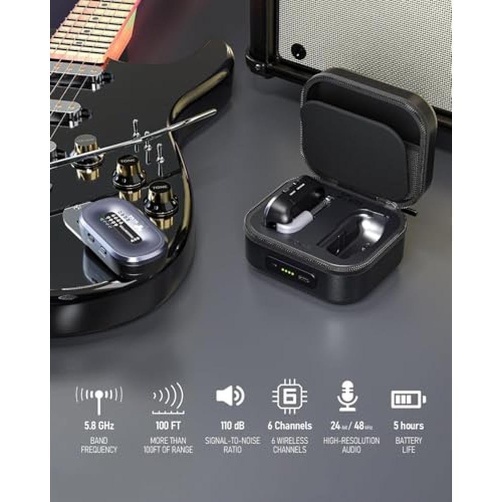 Xvive AC58 Wireless Guitar System 5.8GHz – Side View