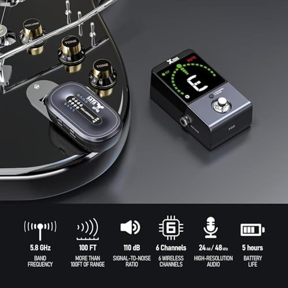 Xvive P58 Wireless Guitar Pedal System 5.8GHz Wireless – Side View