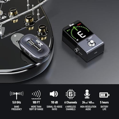 Xvive P58 Wireless Guitar Pedal System 5.8GHz Wireless – Side View