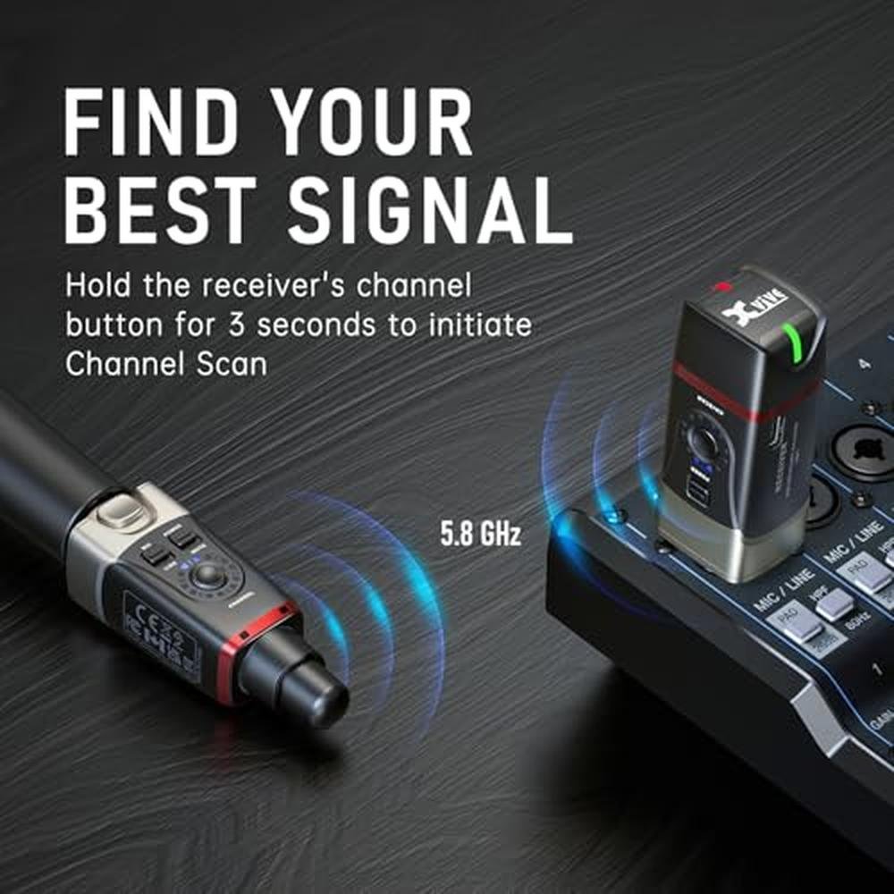 Xvive U35 Wireless Microphone System 5.8GHz Wireless XLR – In Use