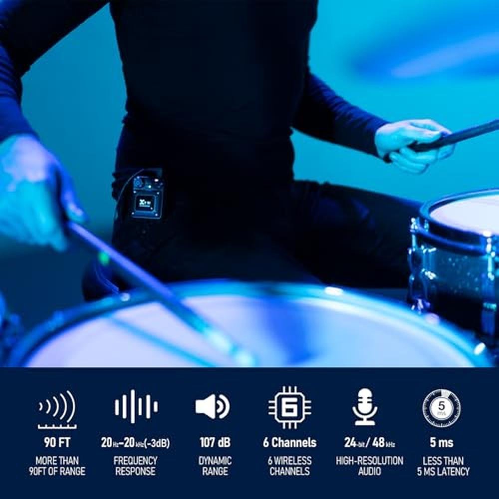 Xvive U4 Wireless in-Ear Monitor System Professional IEM – Side View