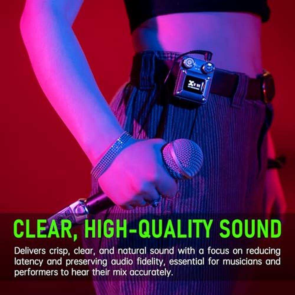 Xvive U4 Wireless in-Ear Monitor System Professional IEM – Close-up Detail