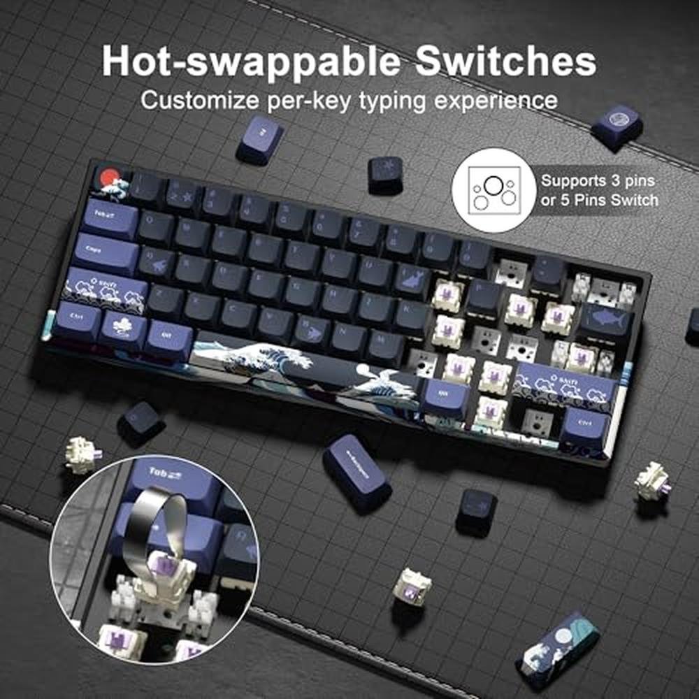 XVX 60% Gaming Keyboard: M61 Pro Wireless Mechanical – Close-up Detail