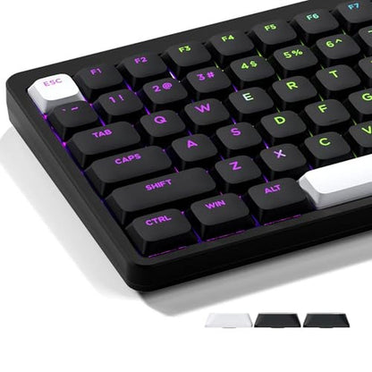Keycaps Keyboard: XVX Low Profile Black Keycaps – Front View