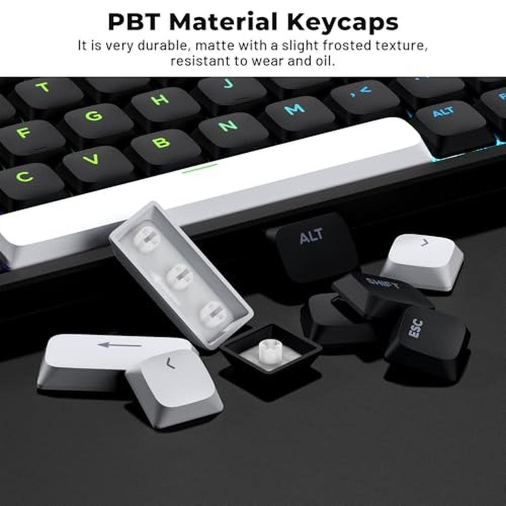 Keycaps Keyboard: XVX Low Profile Black Keycaps – In Use