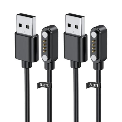 PLAUD Note Charger Cable: YANMONGI 2-Pack Magnetic USB – Front View