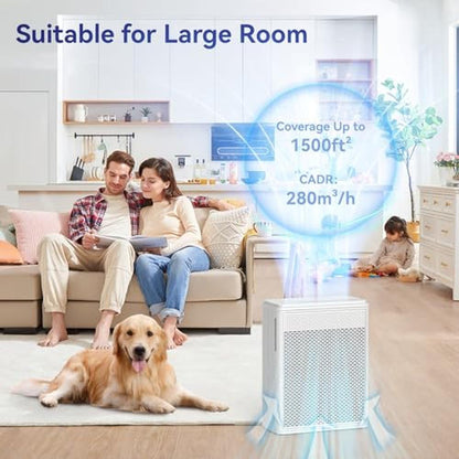 Air Filter: YARIKI P280 H13 HEPA Filter with Washable – Side View