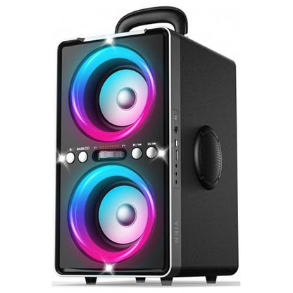 YIER Bluetooth Speaker: 200W Peak Loud Stereo with Big Bass – Front View