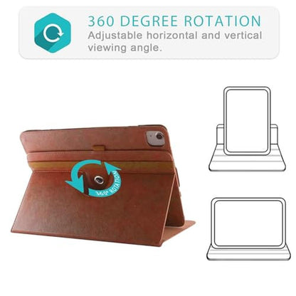 iPad 2024 Case: Yiernuo Premium 360 Rotating Stand – Side View