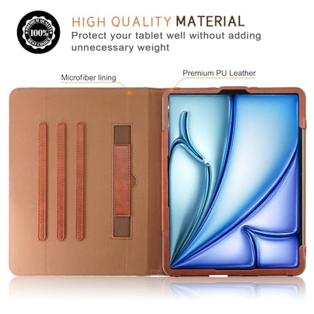 iPad 2024 Case: Yiernuo Premium 360 Rotating Stand – Close-up Detail