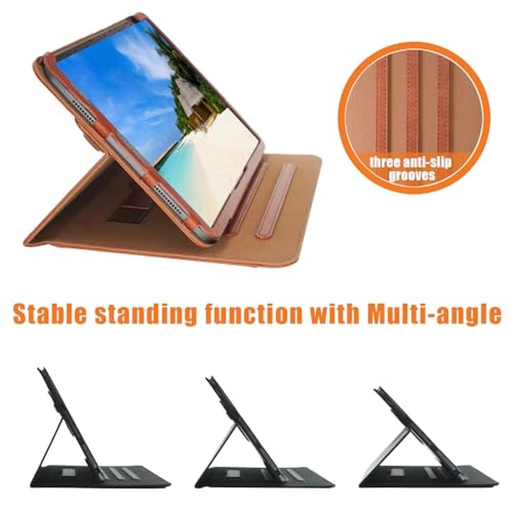 iPad 2024 Case: Yiernuo Premium 360 Rotating Stand – In Use