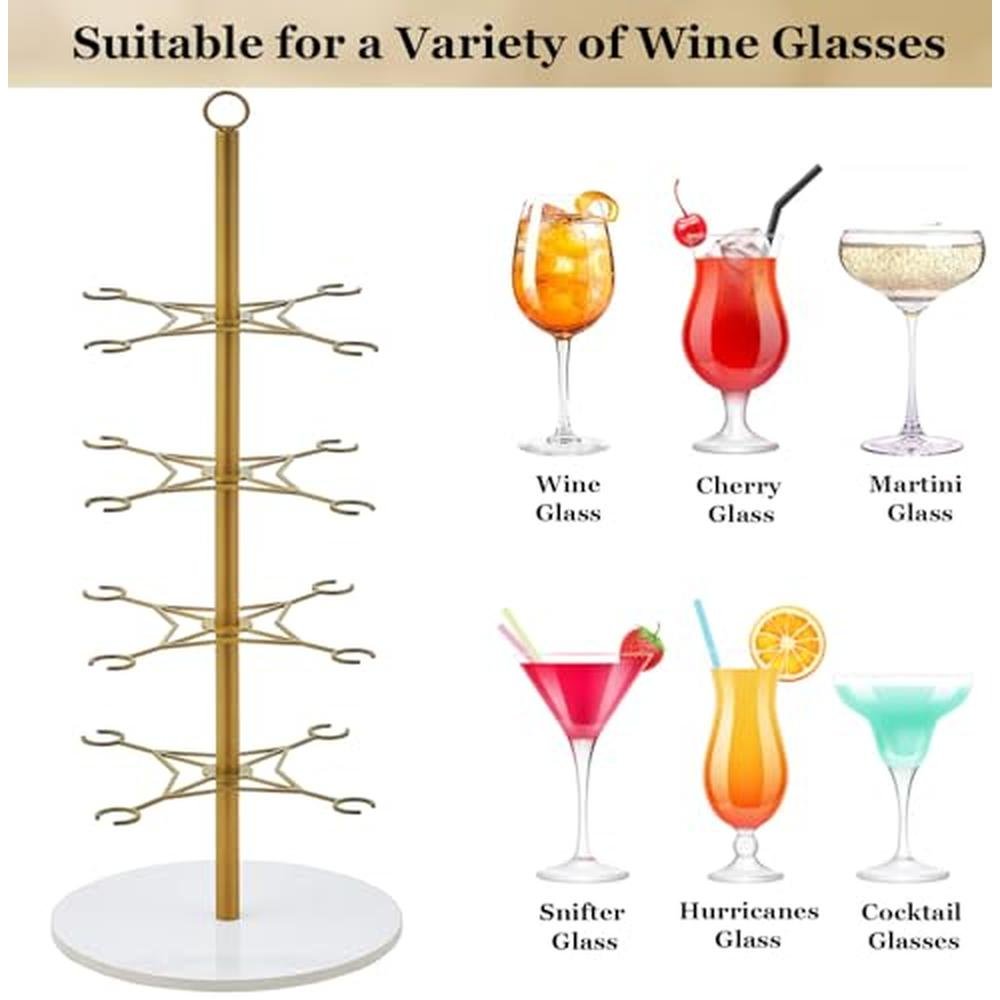 Champagne Tower: Yixwzas Cocktail Tree Stand Wine Glass – Side View