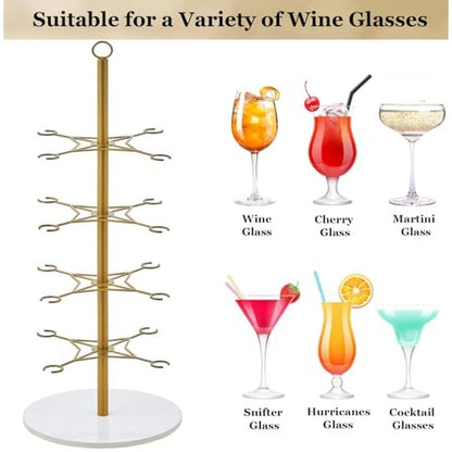 Champagne Tower: Yixwzas Cocktail Tree Stand Wine Glass – Side View