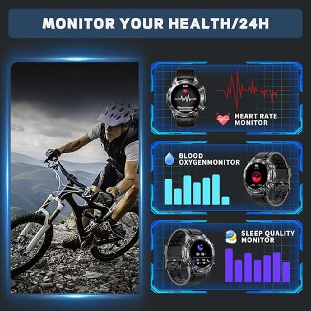 Men's Smartwatch: Ynwinste 1.52 IP68 Water Resistant – In Use