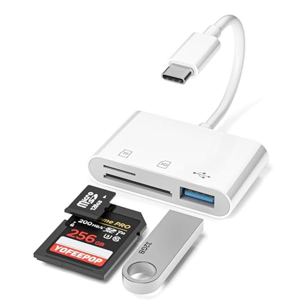 SD Card Reader: YOFEEPOP USB 3.0 Type C Memory Card Adapter – Front View