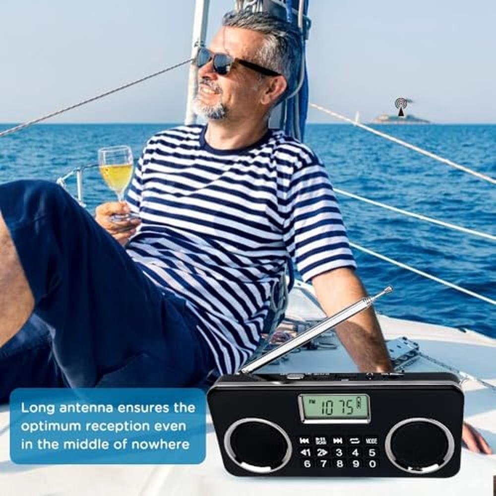YF33 Portable FM Radio: YOFITS YF33 Bluetooth MP3 Player – Side View