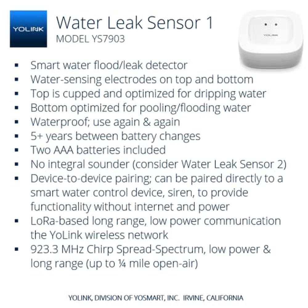 YoLink Water Leak Sensor 3-Pack – Side View