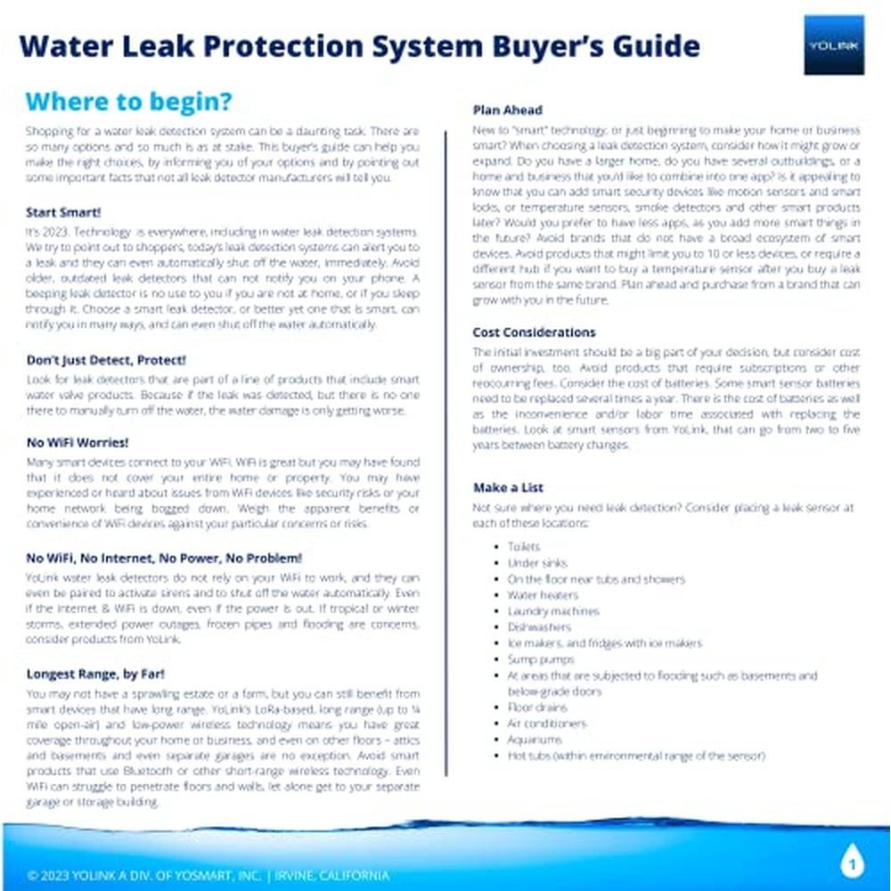YoLink Water Leak Sensor 3-Pack – Close-up Detail