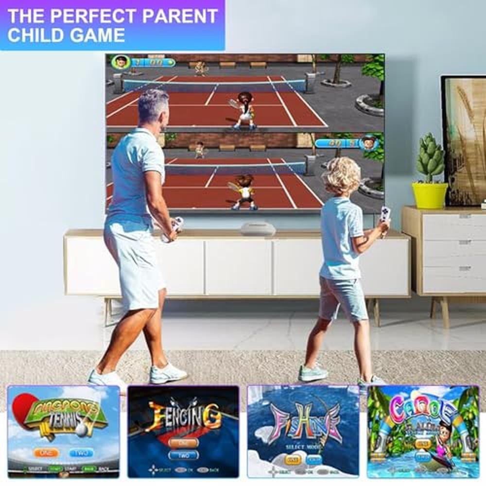 Game Console: YRPRSODF TV Game Console Built-in 100+ Games – Side View