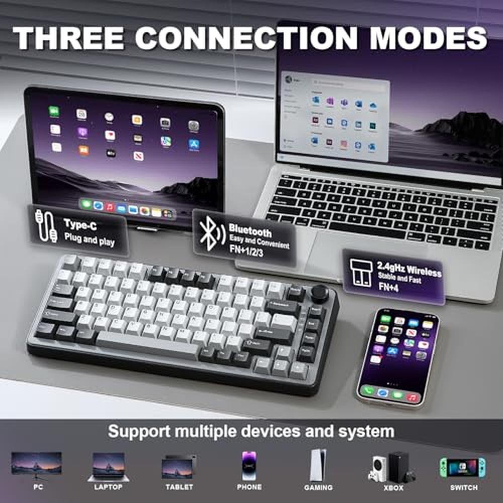 Yunzii B75 Pro Wireless Mechanical Keyboard – Close-up Detail