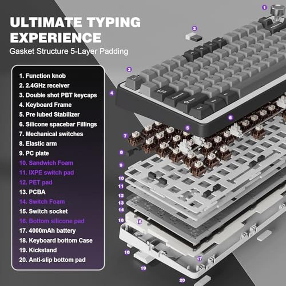 Yunzii B75 Pro Wireless Mechanical Keyboard – In Use