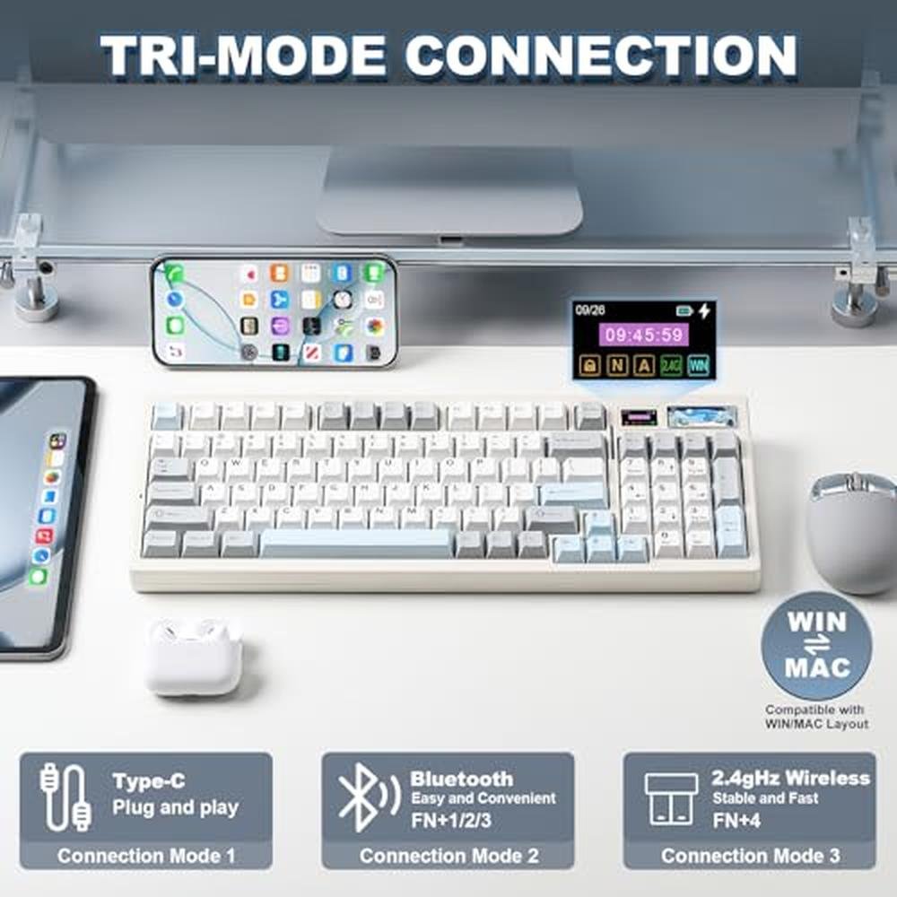 YUNZII IF99 Wireless Mechanical Gaming Keyboard – In Use
