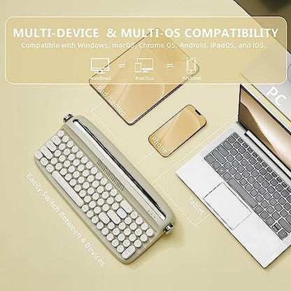Yunzii Upgraded Wireless Typewriter Keyboard – Close-up Detail
