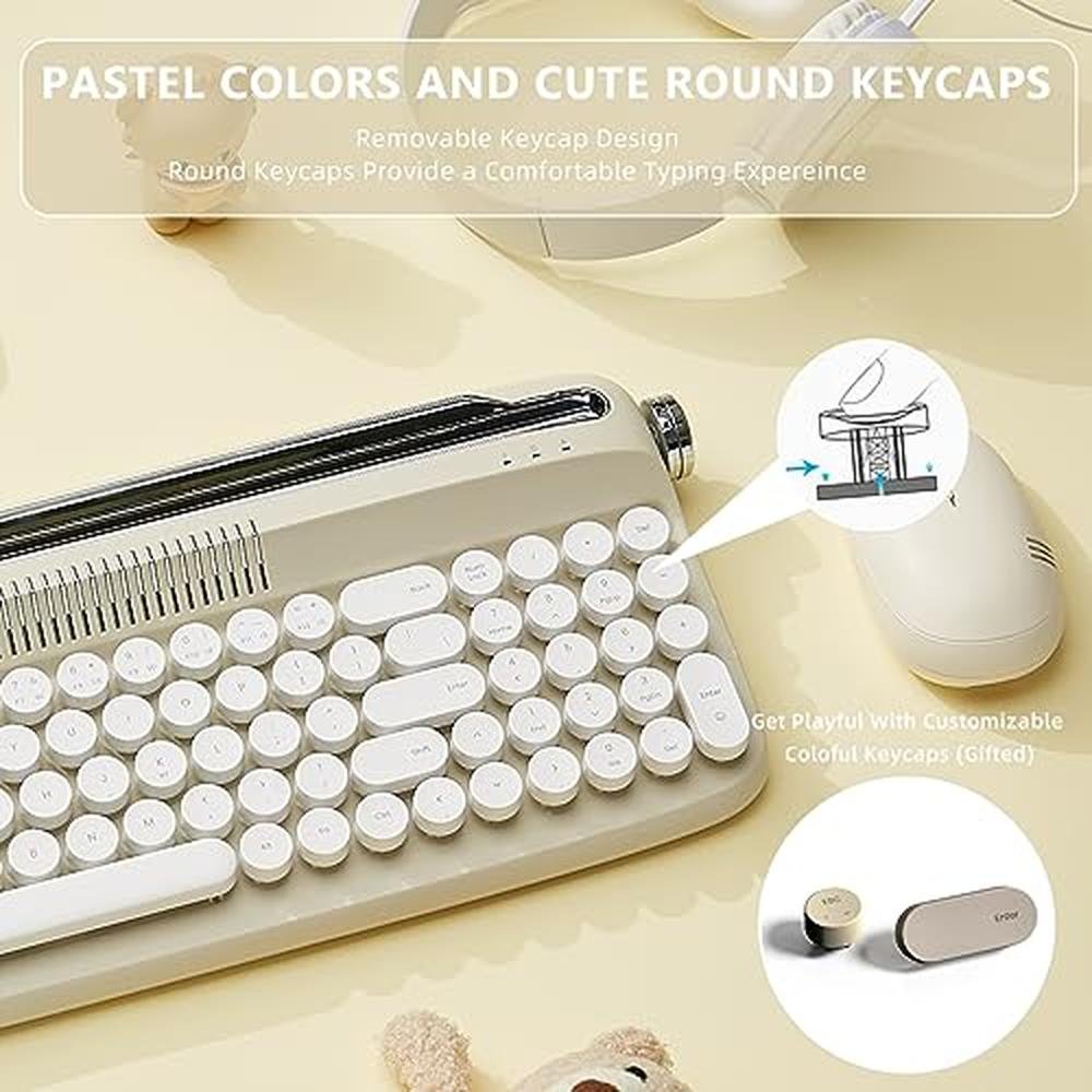 Yunzii Upgraded Wireless Typewriter Keyboard – In Use