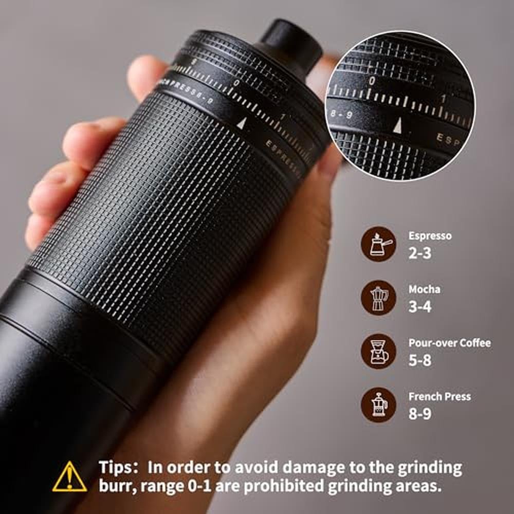 Zalnuuk Z30 Manual Hand Coffee Grinder – Side View