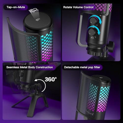 ZealSound Podcast Microphone: ZealSound USB Condenser Mic – Close-up Detail