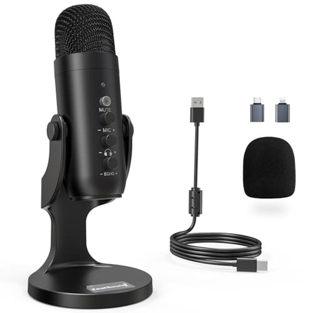 ZealSound Podcast Microphone for PC – Front View