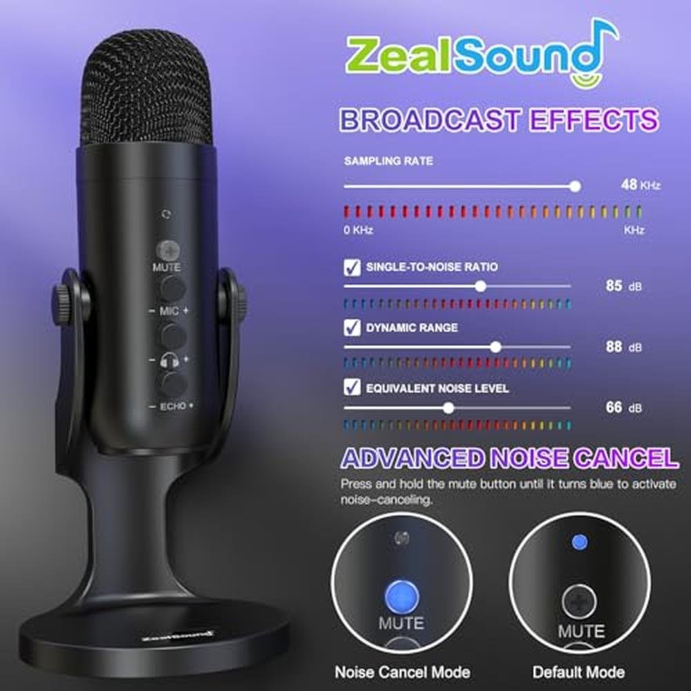 ZealSound Podcast Microphone for PC – Close-up Detail