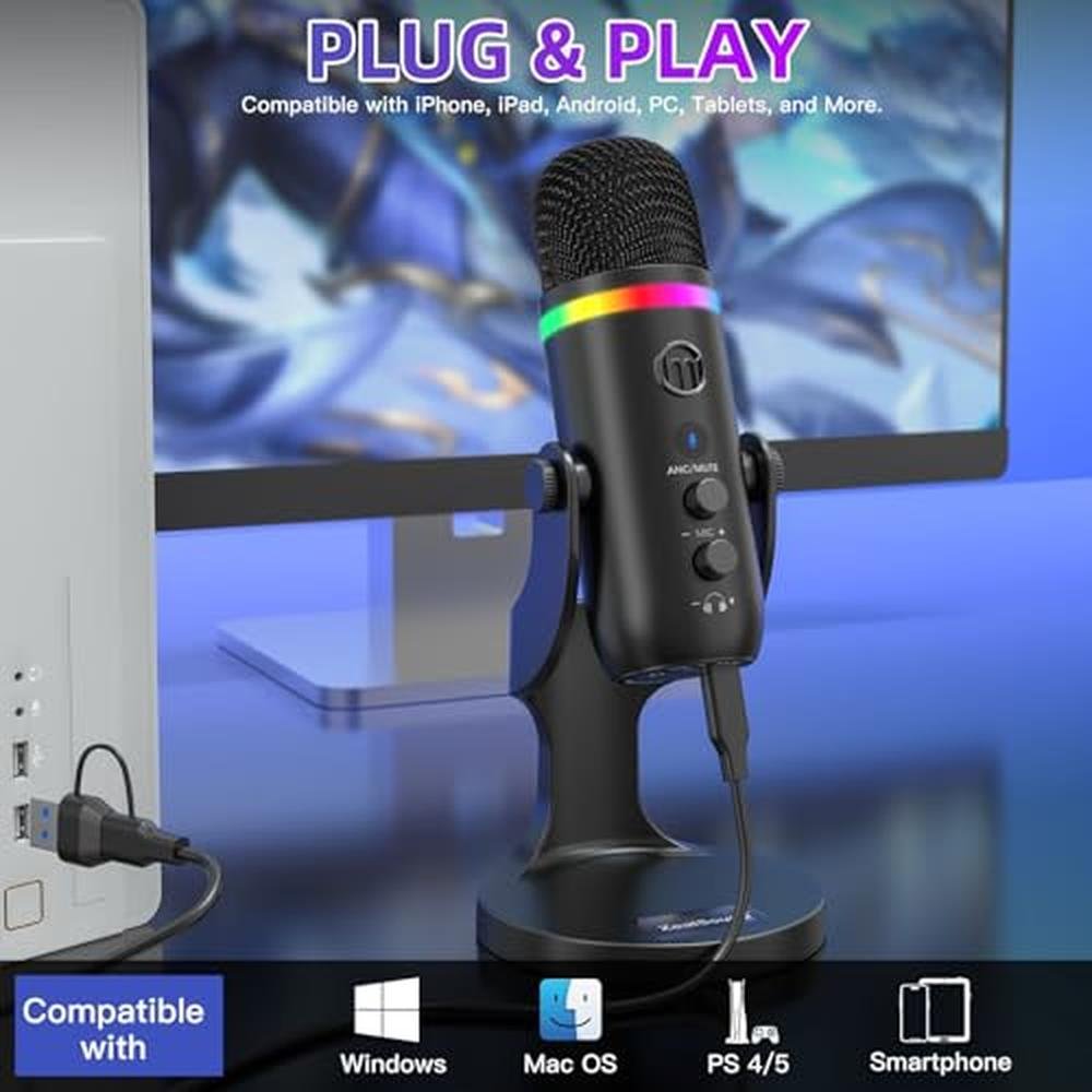 ZealSound Podcast Microphone for PC – Side View