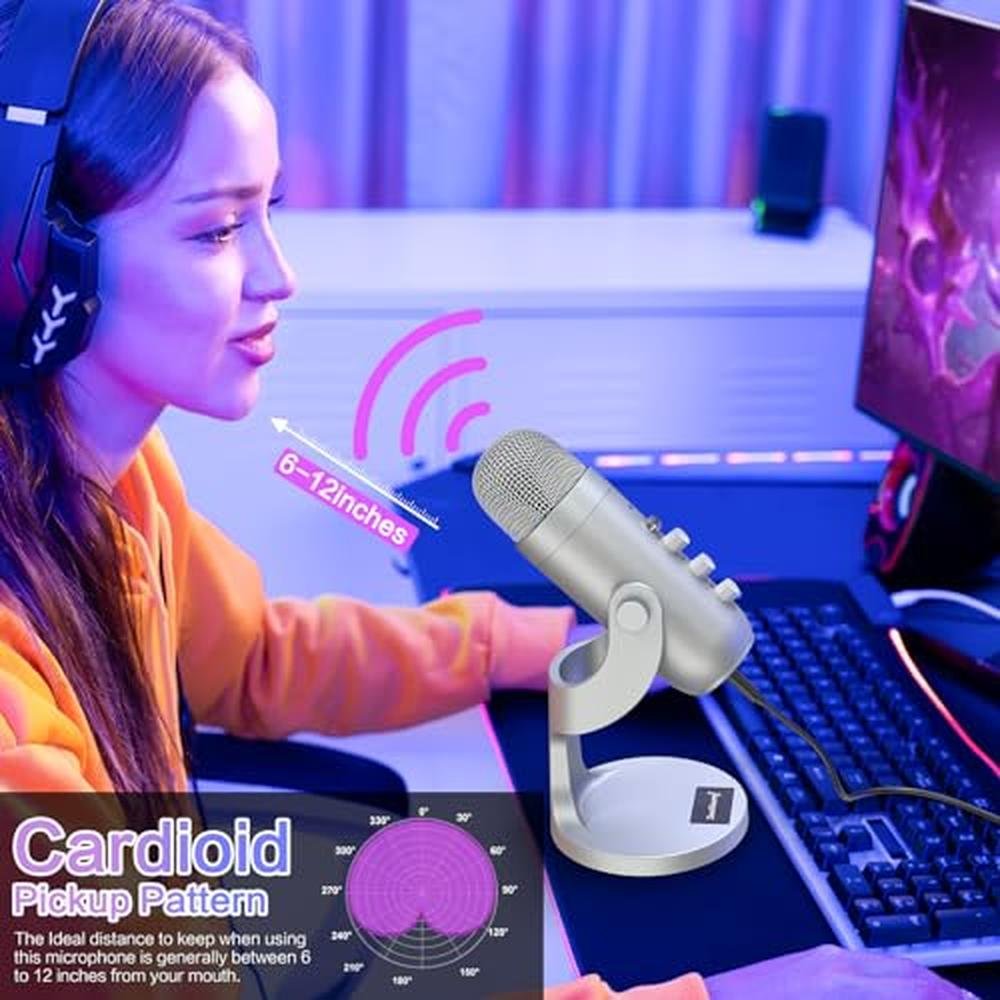 Mic Control: ZealSound USB Microphone Condenser Computer PC – In Use