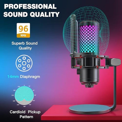 Microphone ZealSound: ZealSound USB Microphone RGB Gaming – In Use