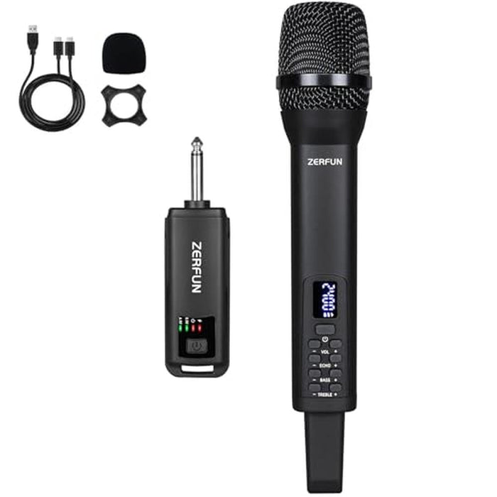 Zerfun Rechargeable Wireless Microphone – Front View