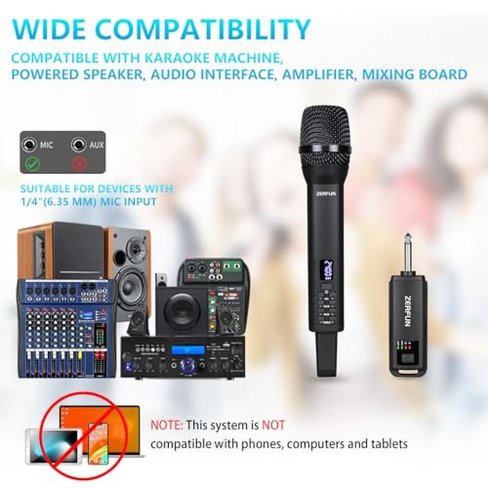 Zerfun Rechargeable Wireless Microphone – Side View