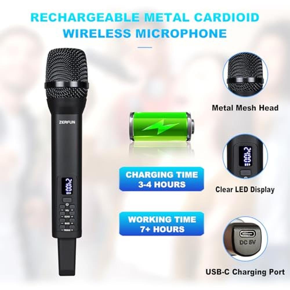 Zerfun Rechargeable Wireless Microphone – In Use