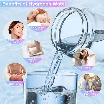 Hydrogen Water Bottle: ZIHUOFAN 1600PPB Portable Hydrogen – Side View