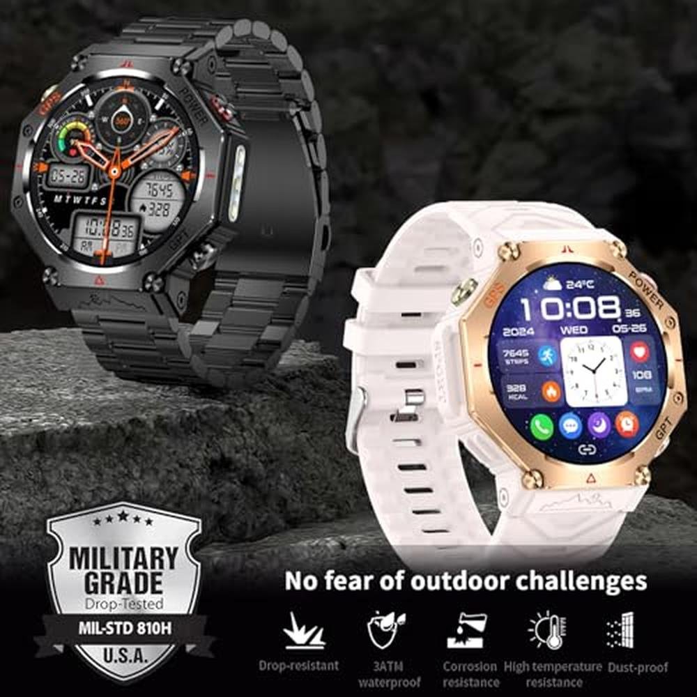 ZLKJ SW8 Smartwatch: 1.39 inch Stylish Smartwatch for Men – Side View
