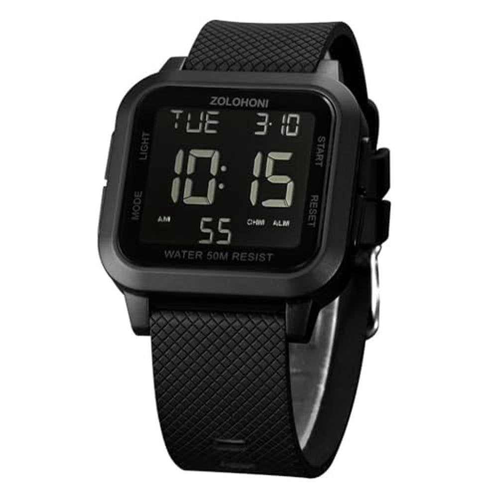 Zolohoni Square Men's Digital Watch – Front View