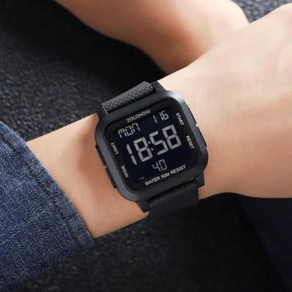 Zolohoni Square Men's Digital Watch – In Use