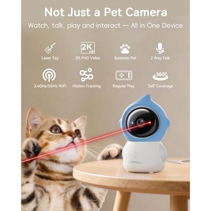 Pet Camera: ZUMIMALL Indoor 5G 2.4G WiFi Camera for Dog Cat – Side View